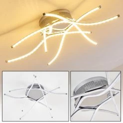 Hofstein Altino Deckenleuchte LED Chrom, 1-flammig