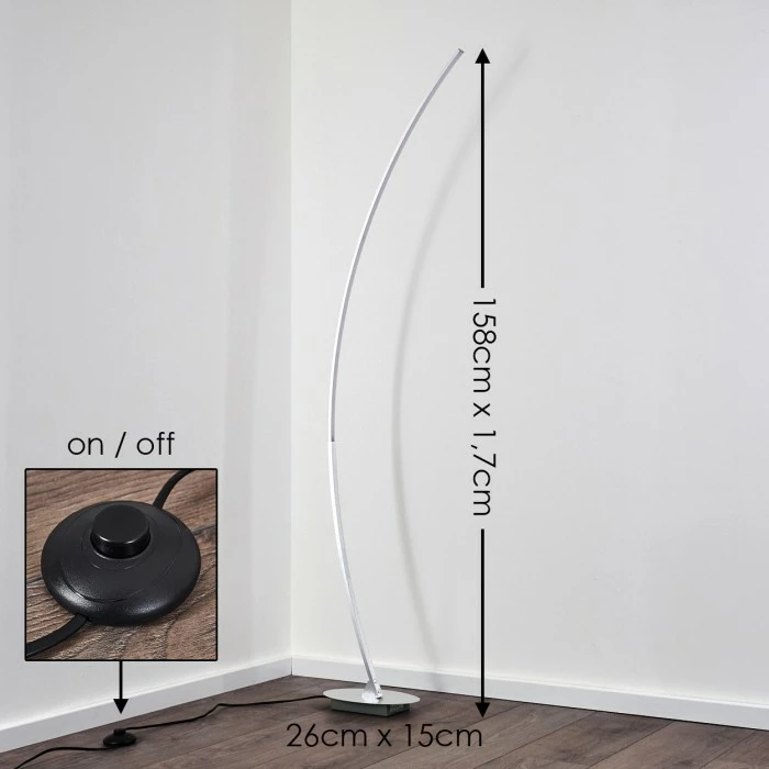 Hofstein Antares Bogenleuchte LED Chrom, 1-flammig – Bild 2