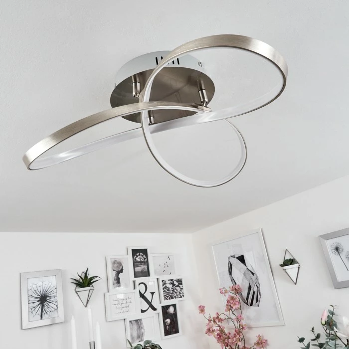 Hofstein Arlena Deckenleuchte LED Nickel-Matt, 1-flammig – Bild 2