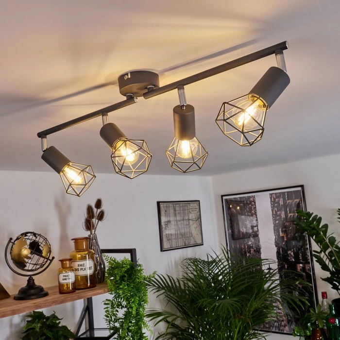 Hofstein Baripada Deckenleuchte Chrom, Anthrazit, 4-flammig – Bild 9