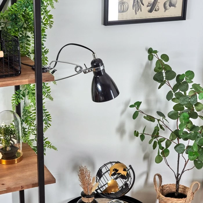 Hofstein Brienz Klemmleuchte Chrom, Schwarz, 1-flammig – Bild 2