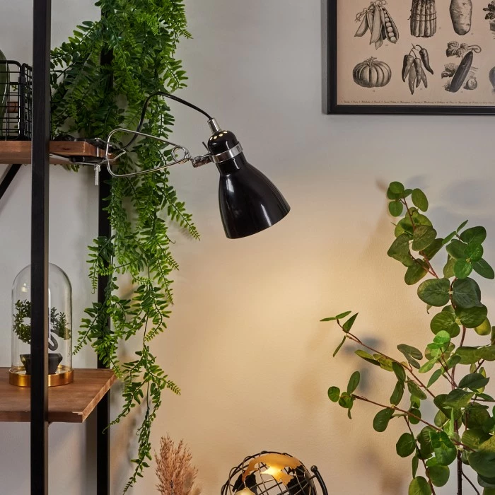 Hofstein Brienz Klemmleuchte Chrom, Schwarz, 1-flammig – Bild 11