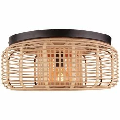 Brilliant Leuchten Brilliant Crosstown Deckenleuchte Schwarz, Holz dunkel, 1-flammig