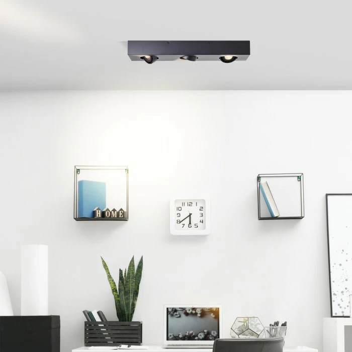 Brilliant Leuchten Brilliant Doro Deckenleuchte LED Schwarz, 3-flammig