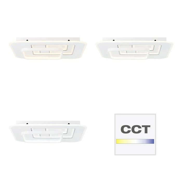 Brilliant Leuchten Brilliant Furtado Deckenleuchte LED Schwarz, Weiß, 1-flammig, Fernbedienung – Bild 4