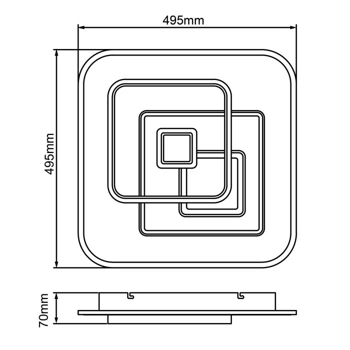 Brilliant Leuchten Brilliant Furtado Deckenleuchte LED Schwarz, Weiß, 1-flammig, Fernbedienung – Bild 10