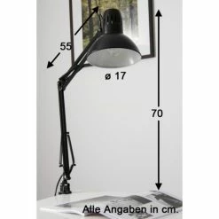 Brilliant Leuchten Brilliant Hobby Schreibtischklemmleuchte Schwarz, 1-flammig