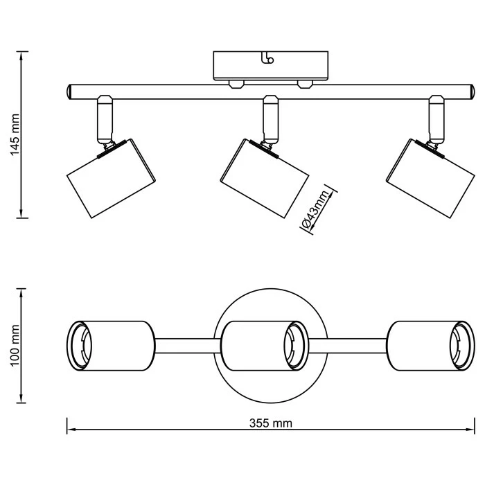 Brilliant Leuchten Brilliant Kerry Deckenleuchte Schwarz, Gold, 3-flammig – Bild 9