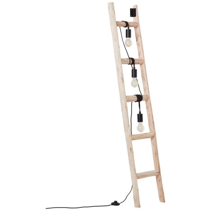 Brilliant Leuchten Brilliant Ladder Stehleuchte Schwarz, Naturfarben, 3-flammig – Bild 2