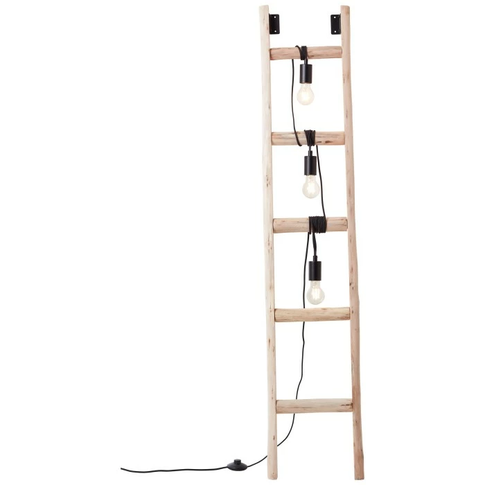Brilliant Leuchten Brilliant Ladder Stehleuchte Schwarz, Naturfarben, 3-flammig – Bild 5