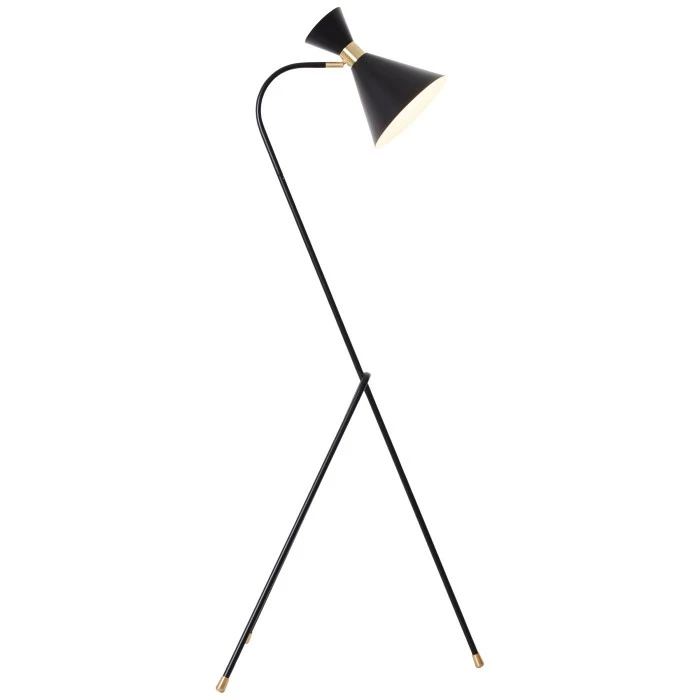 Brilliant Leuchten Jervis Stehlampe Schwarz, Gold, 1-flammig – Bild 2