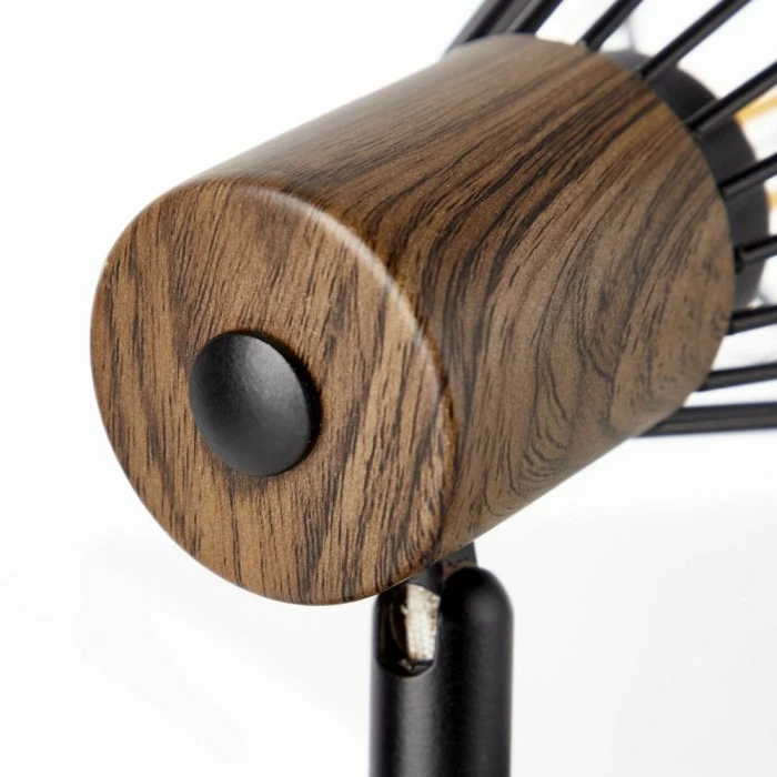 Brilliant Leuchten Brilliant Manama Klemmleuchte Schwarz, Holz dunkel, 1-flammig – Bild 5