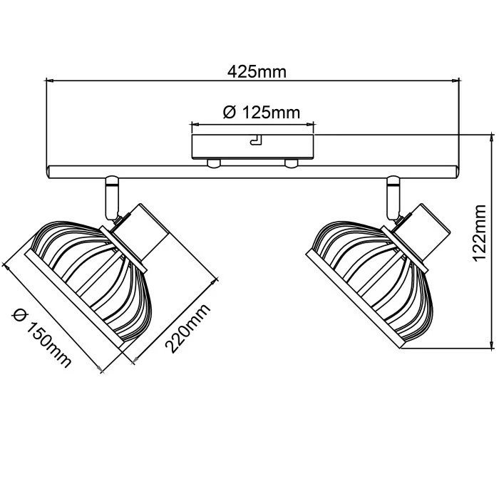 Brilliant Leuchten Brilliant Norah Deckenleuchte Schwarz, 2-flammig – Bild 11