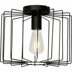 Hofstein Brilliant Onelia Deckenleuchte Schwarz, 1-flammig