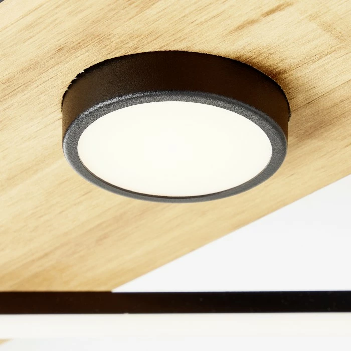 Brilliant Leuchten Brilliant Woodbridge Deckenleuchte LED Schwarz, Braun, 1-flammig – Bild 5