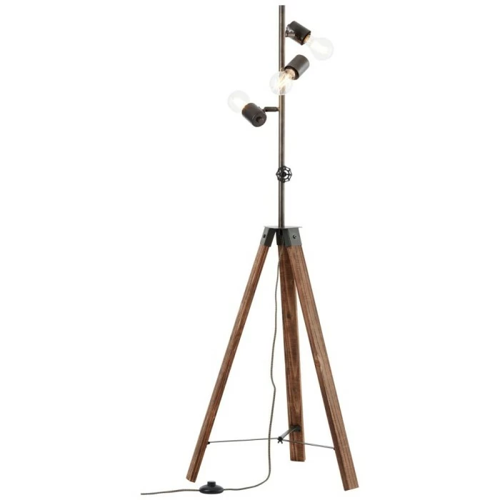 Brilliant Leuchten Brilliant Woodhill Stehleuchte Holz dunkel, 4-flammig – Bild 6