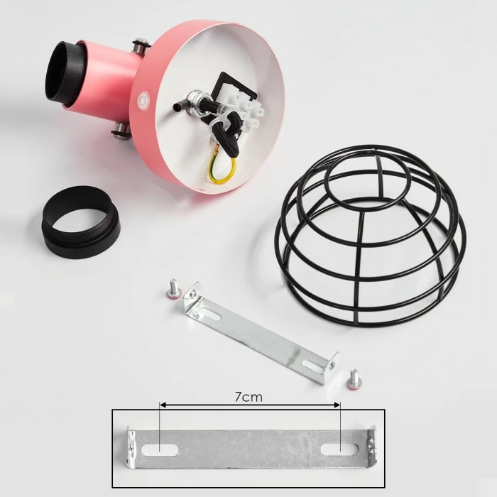 Hofstein Builako Deckenleuchte Schwarz, Pink, 1-flammig – Bild 5