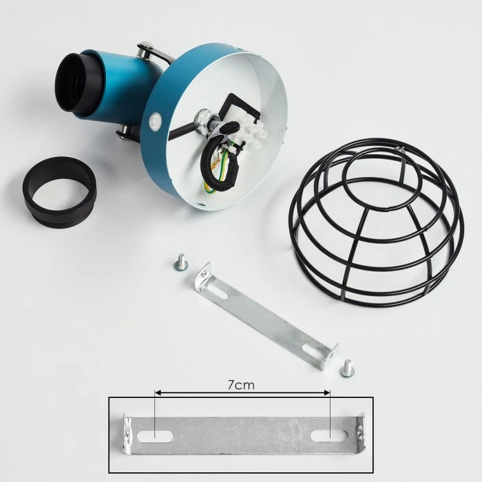 Hofstein Builako Deckenleuchte Blau, Schwarz, 1-flammig – Bild 5