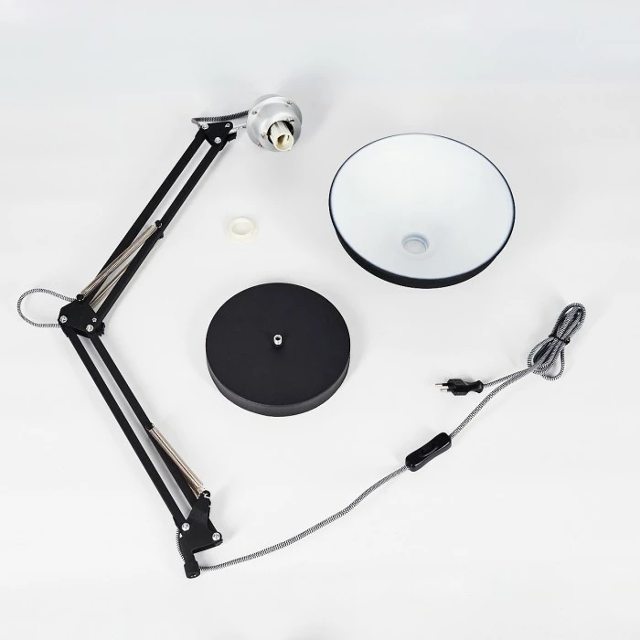 Hofstein Chara Tischleuchte Schwarz, Silber, 1-flammig – Bild 5