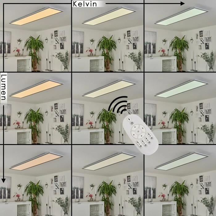 Hofstein Colminy Deckenpanel LED Silber, 1-flammig – Bild 8