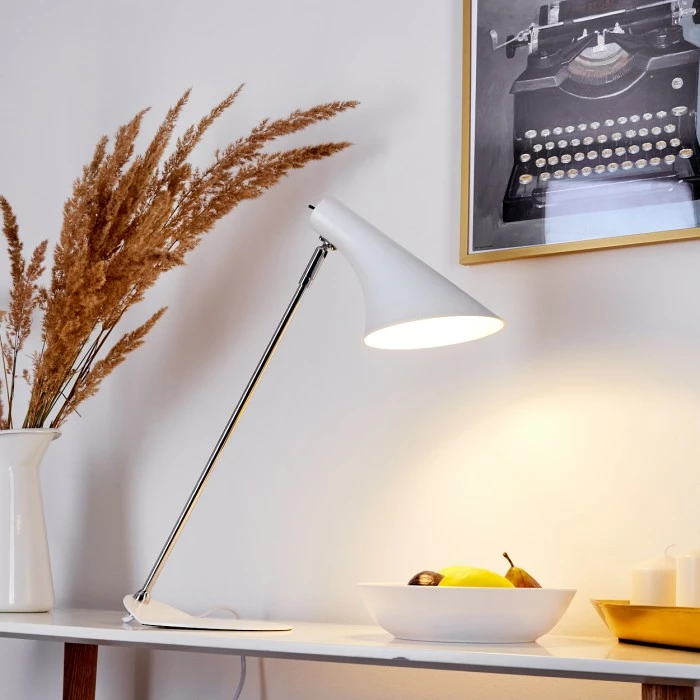 Hofstein Corralcay Tischleuchte Chrom, Weiß, 1-flammig – Bild 11