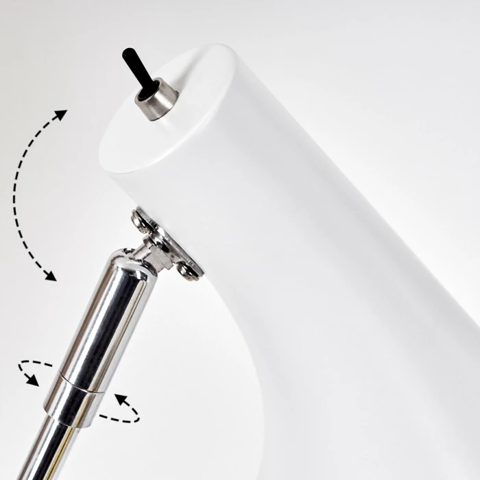 Hofstein Corralcay Tischleuchte Chrom, Weiß, 1-flammig – Bild 6