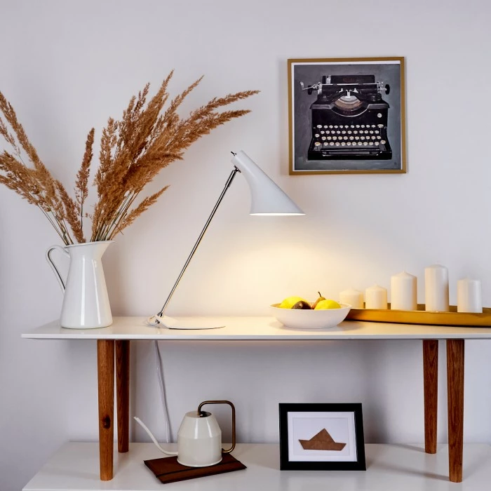 Hofstein Corralcay Tischleuchte Chrom, Weiß, 1-flammig – Bild 7