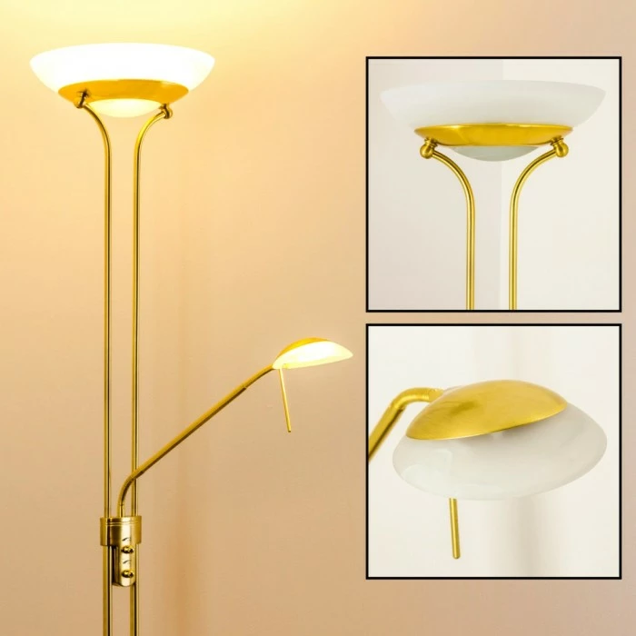 Hofstein Deckenfluter Biot LED Messing, 2-flammig – Bild 11