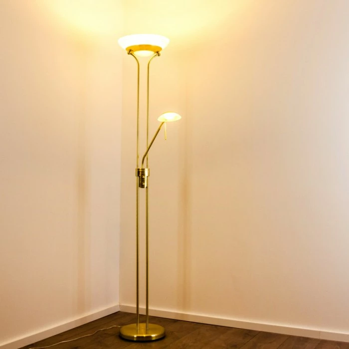 Hofstein Deckenfluter Biot LED Messing, 2-flammig – Bild 13