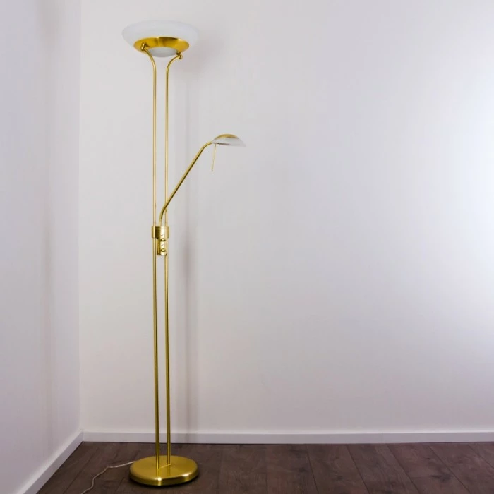 Hofstein Deckenfluter Biot LED Messing, 2-flammig – Bild 4