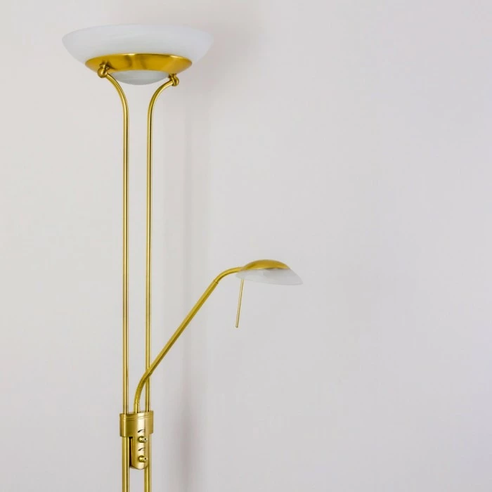 Hofstein Deckenfluter Biot LED Messing, 2-flammig – Bild 7