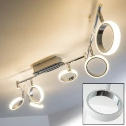 Hofstein Dobris Deckenspot LED Chrom, 6-flammig