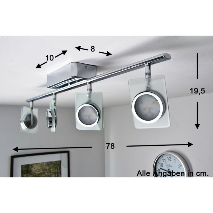 Eglo Leuchten Eglo TINNARI Lichtschiene LED Chrom, 4-flammig – Bild 2