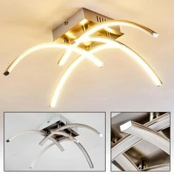 Hofstein Elia Deckenleuchte LED Chrom, 1-flammig