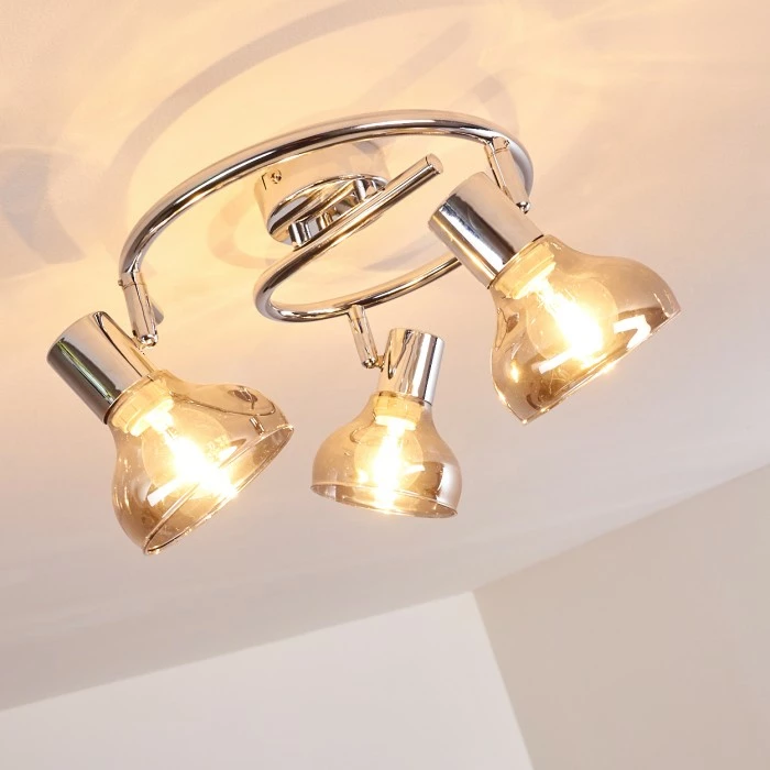 Hofstein Esberg Deckenleuchte Chrom, 3-flammig – Bild 3