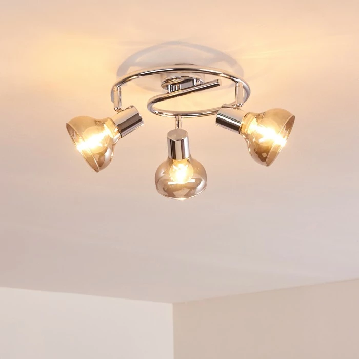 Hofstein Esberg Deckenleuchte Chrom, 3-flammig – Bild 4