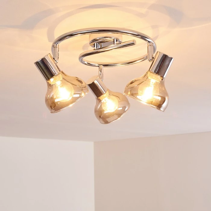 Hofstein Esberg Deckenleuchte Chrom, 3-flammig – Bild 8