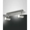 Fabas Luce Spotty Deckenleuchte LED Nickel-Matt, 2-flammig