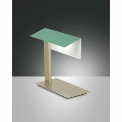 Fabas Luce Washington Tischleuchte LED Grün, Gold, 1-flammig