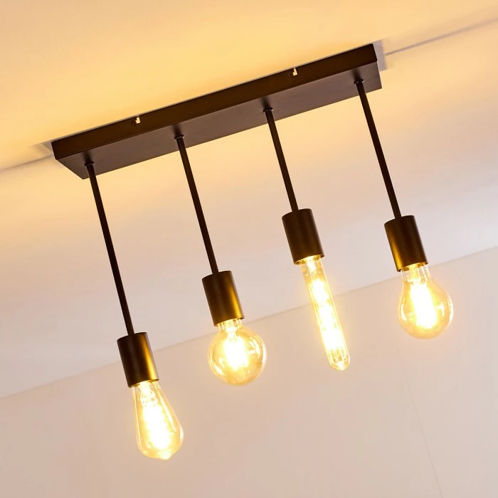 Hofstein Fabius Deckenleuchte Schwarz, 1-flammig – Bild 6