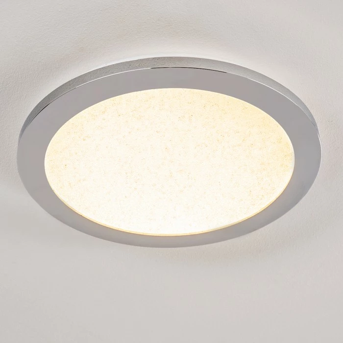 Hofstein Fasola Deckenleuchte LED Nickel glänzend, 1-flammig – Bild 12