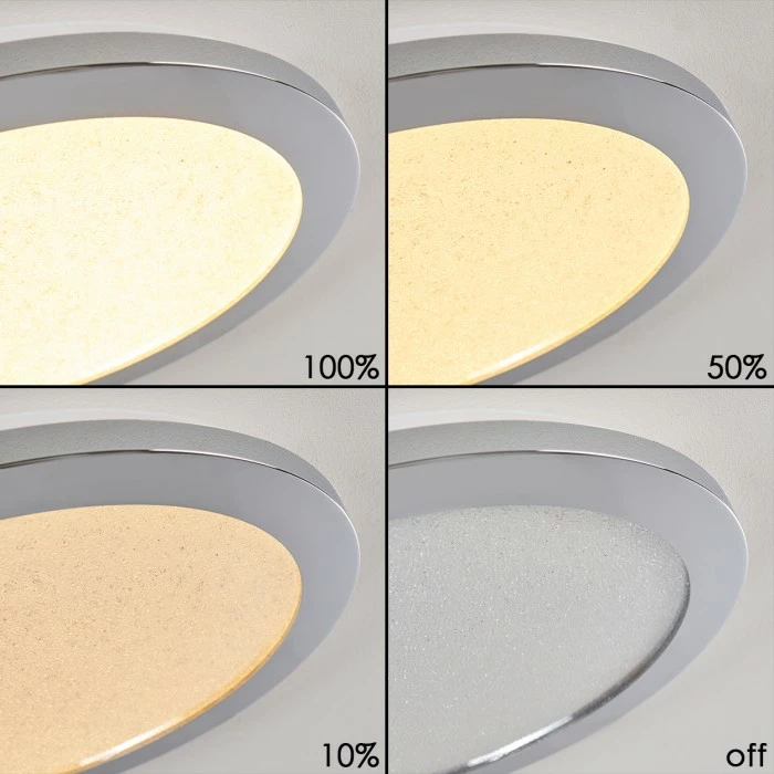 Hofstein Fasola Deckenleuchte LED Nickel glänzend, 1-flammig – Bild 3