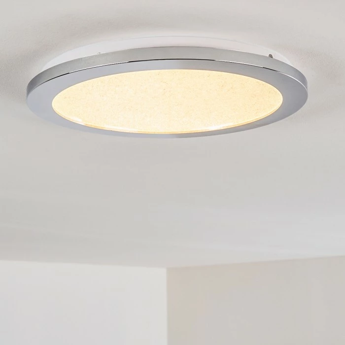 Hofstein Fasola Deckenleuchte LED Nickel glänzend, 1-flammig – Bild 4