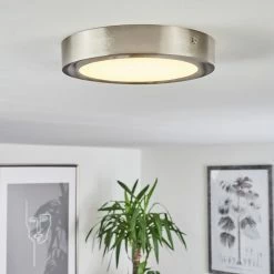 Hofstein Finsrud Deckenleuchte LED Nickel-Matt, 1-flammig