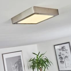 Hofstein Finsrud Deckenleuchte LED Nickel-Matt, 1-flammig