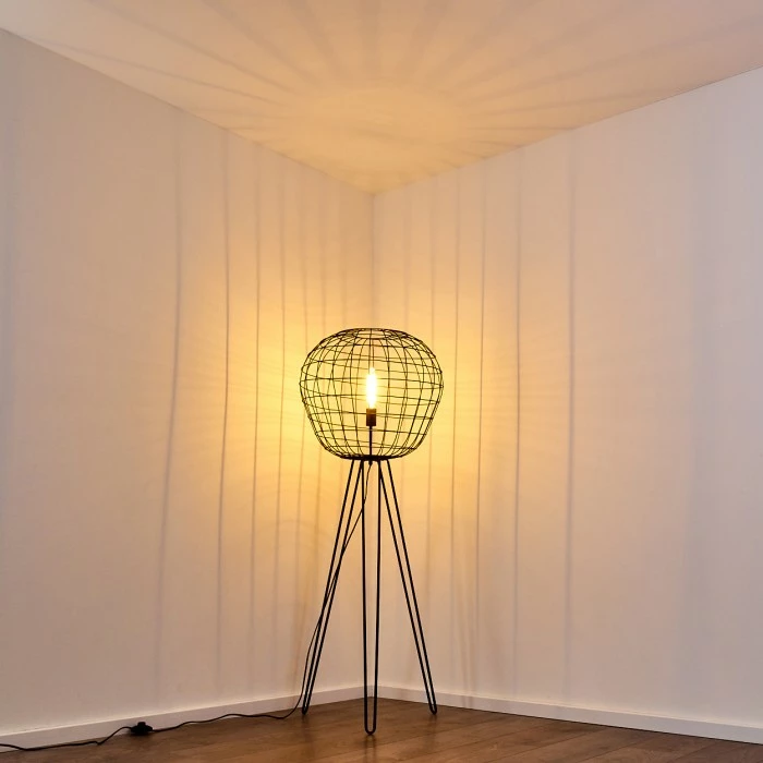 Hofstein Flambeau Stehleuchte Schwarz, 1-flammig – Bild 11