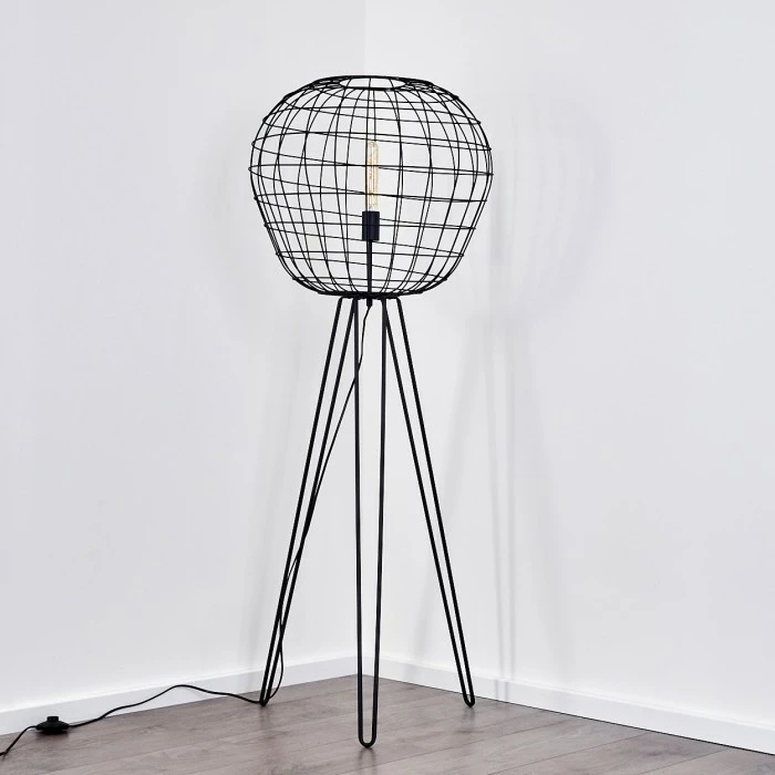 Hofstein Flambeau Stehleuchte Schwarz, 1-flammig – Bild 17