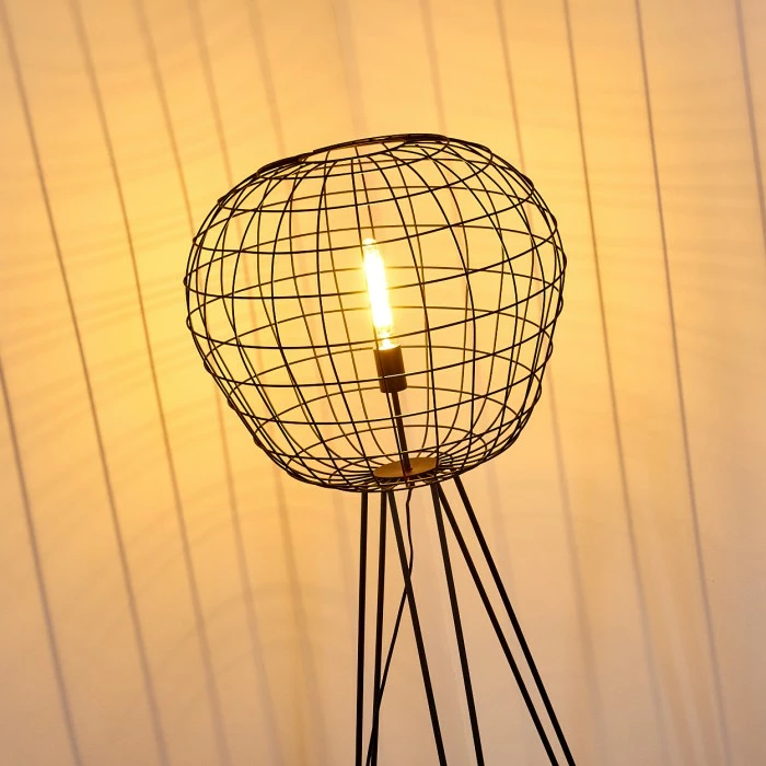 Hofstein Flambeau Stehleuchte Schwarz, 1-flammig – Bild 8