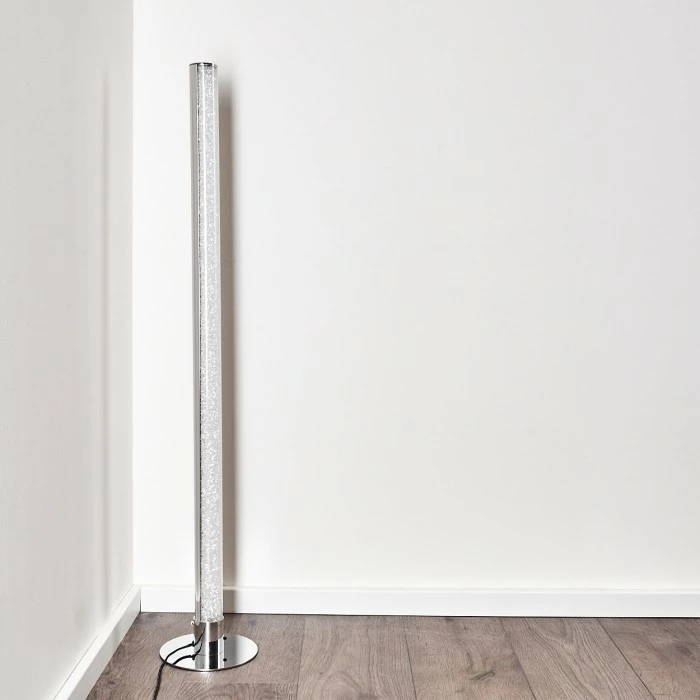 Hofstein Flaut Stehleuchte LED Chrom, 1-flammig, Fernbedienung, Farbwechsler – Bild 17