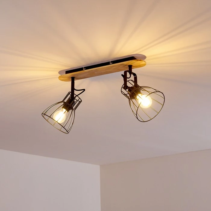 Hofstein Forshaga Deckenleuchte Holz hell, 2-flammig – Bild 15